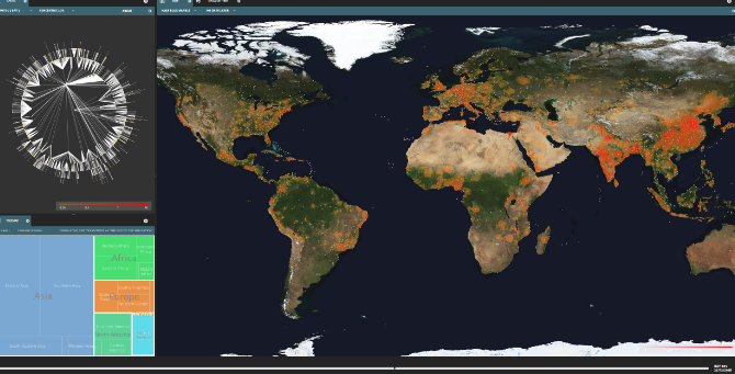 글로벌 감염 확산 이동 모델 GLEAM 화면 캡처.