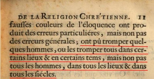 Traité de la vérité de la religion chrétienne(1684), 11쪽