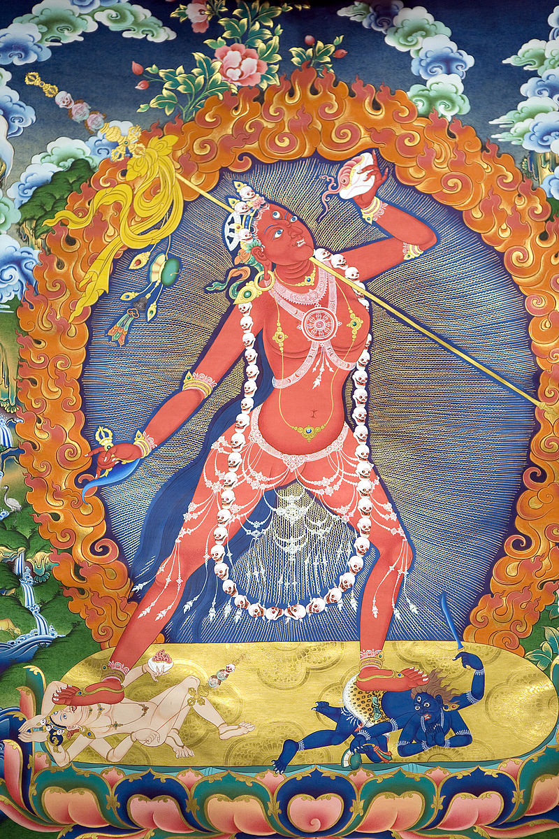 인도 탄트라 밀교에서 악을 응징하는 부처의 모습.  출처:위키피디아