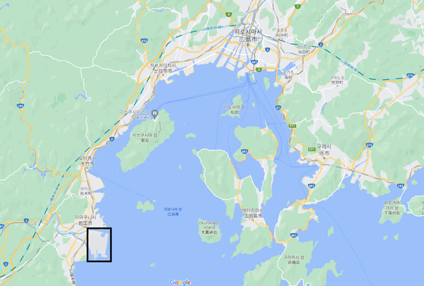 이와쿠니와 히로시마 위치(구글지도)