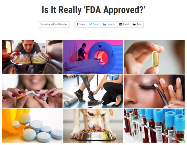 FDA 홈페이지 갈무리