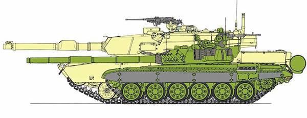 그림 25. M1 에이브럼스와 T-72의 크기 비교