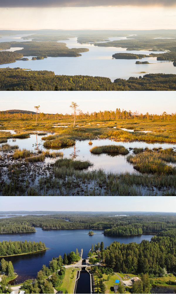 그림 7. 핀란드 중동부 어딘가와 서남부 포리 인근의 얘르비수오미(Järvi-Suomi)