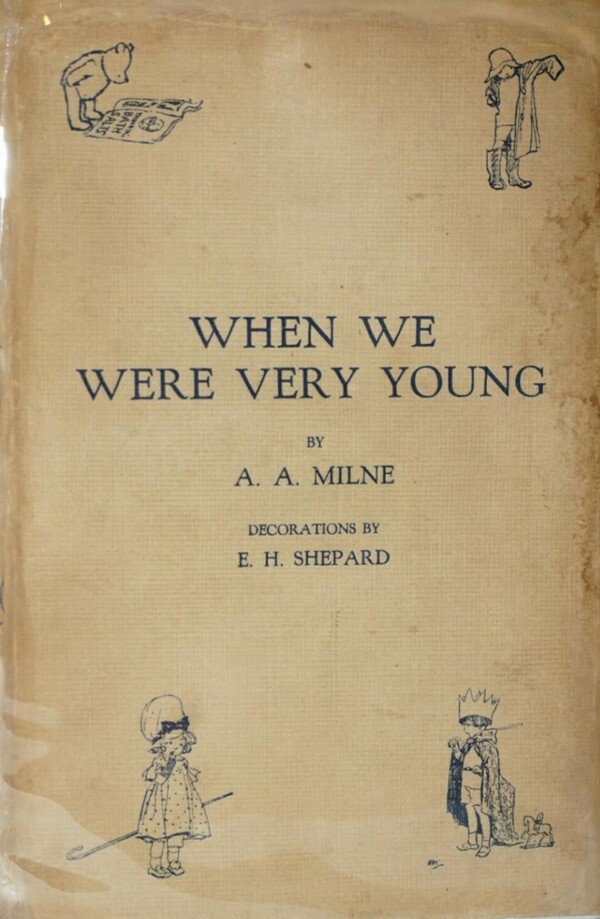 곰돌이 푸(Winnie-the-Pooh)가 처음으로 등장했던 A.A. Milne(앨런 알렉산더 밀른)의 베스트셀러 시집 'When We Were Very Young' 표지
